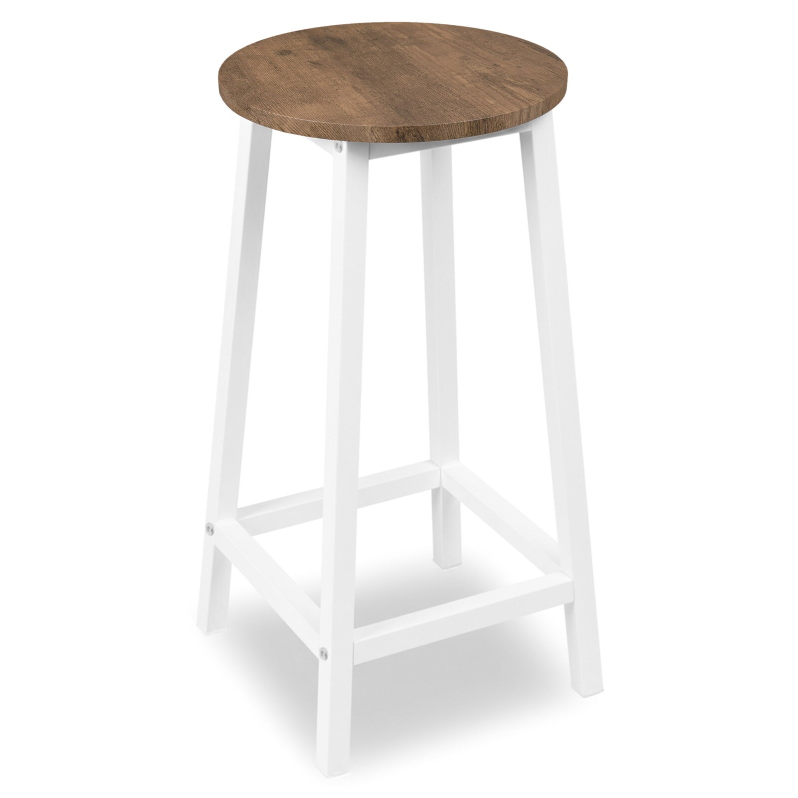 Barová židle Flint bílá/dub rustikální