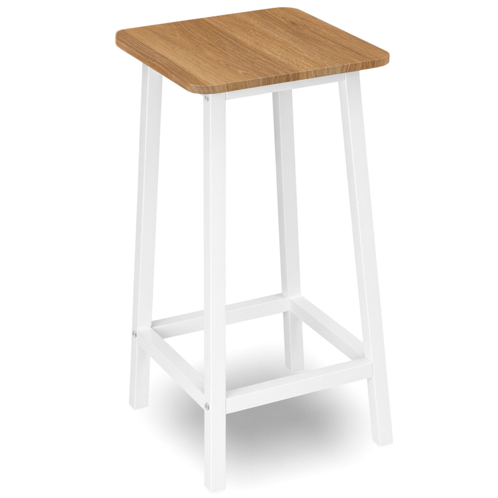 Barová židle Kent bílá/dub přírodní