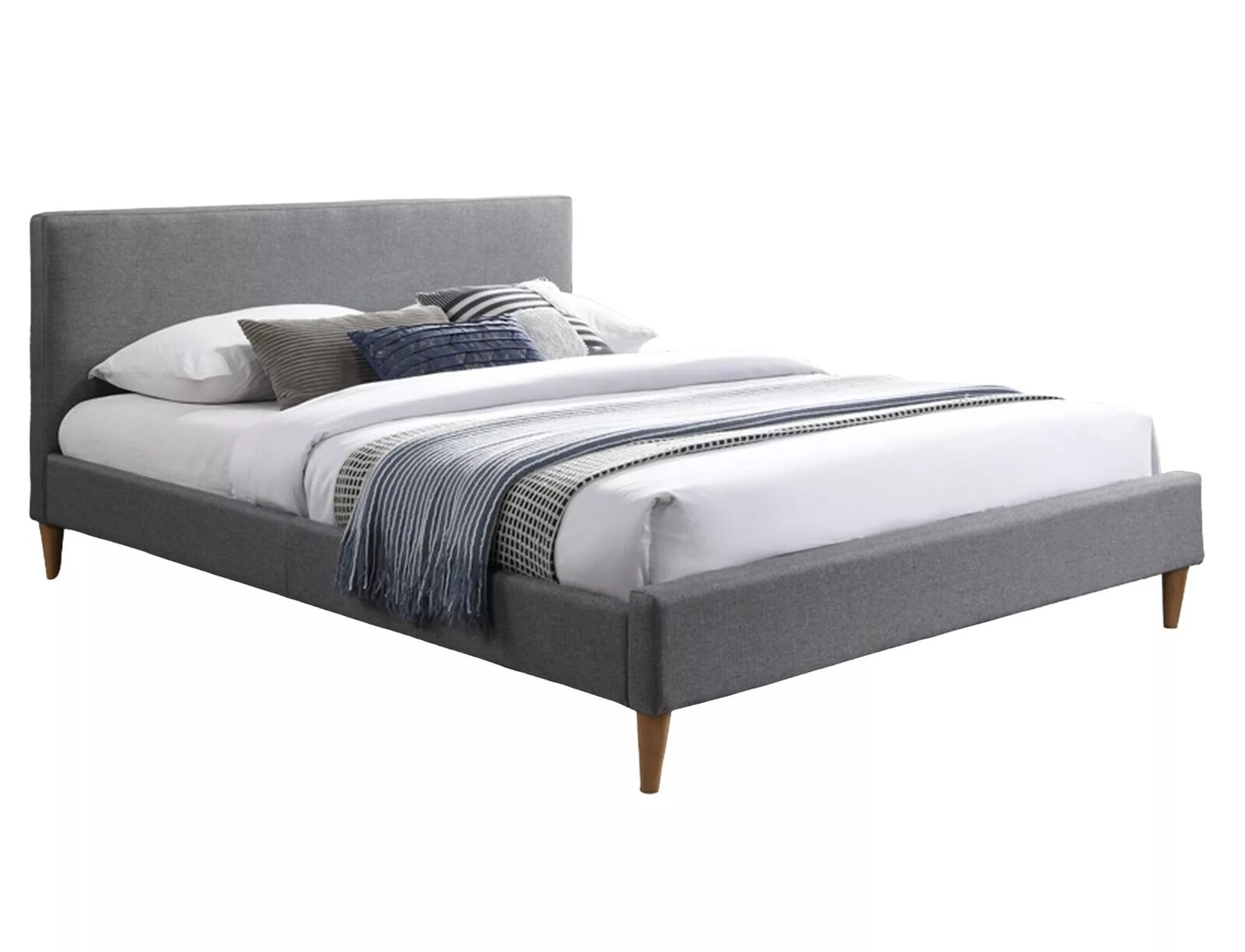 Dvoulůžková čalouněná postel Acoma II 160x200 šedá