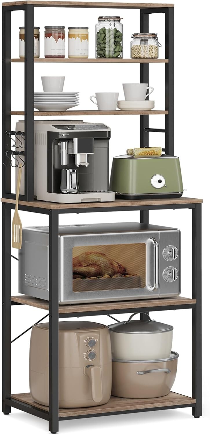 Kuchyňský regál Vasagle Vogues 60 cm černý/šedý