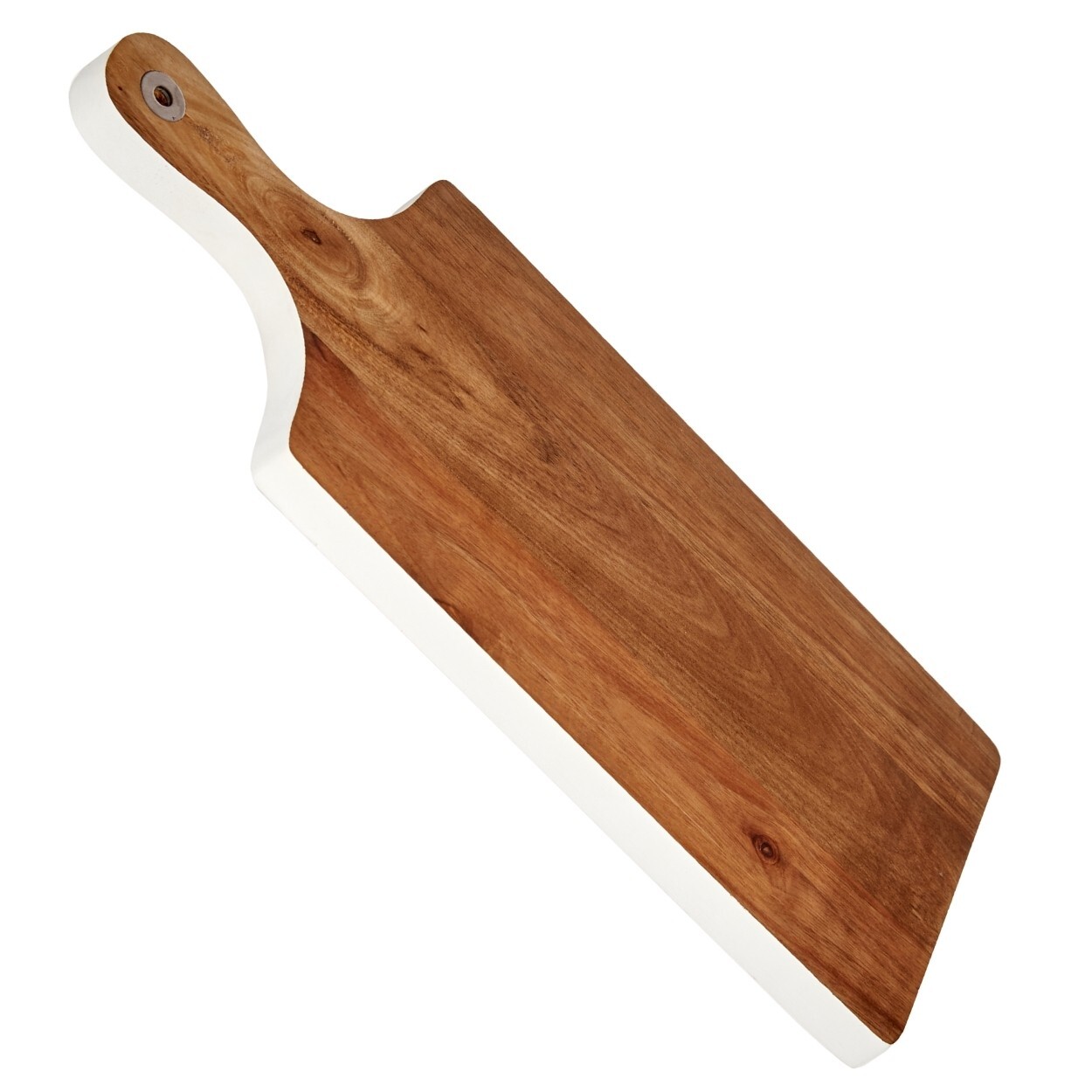 Prkénko na krájení BLANC II 44,8x17,3 cm z masivu hnědé/bílé