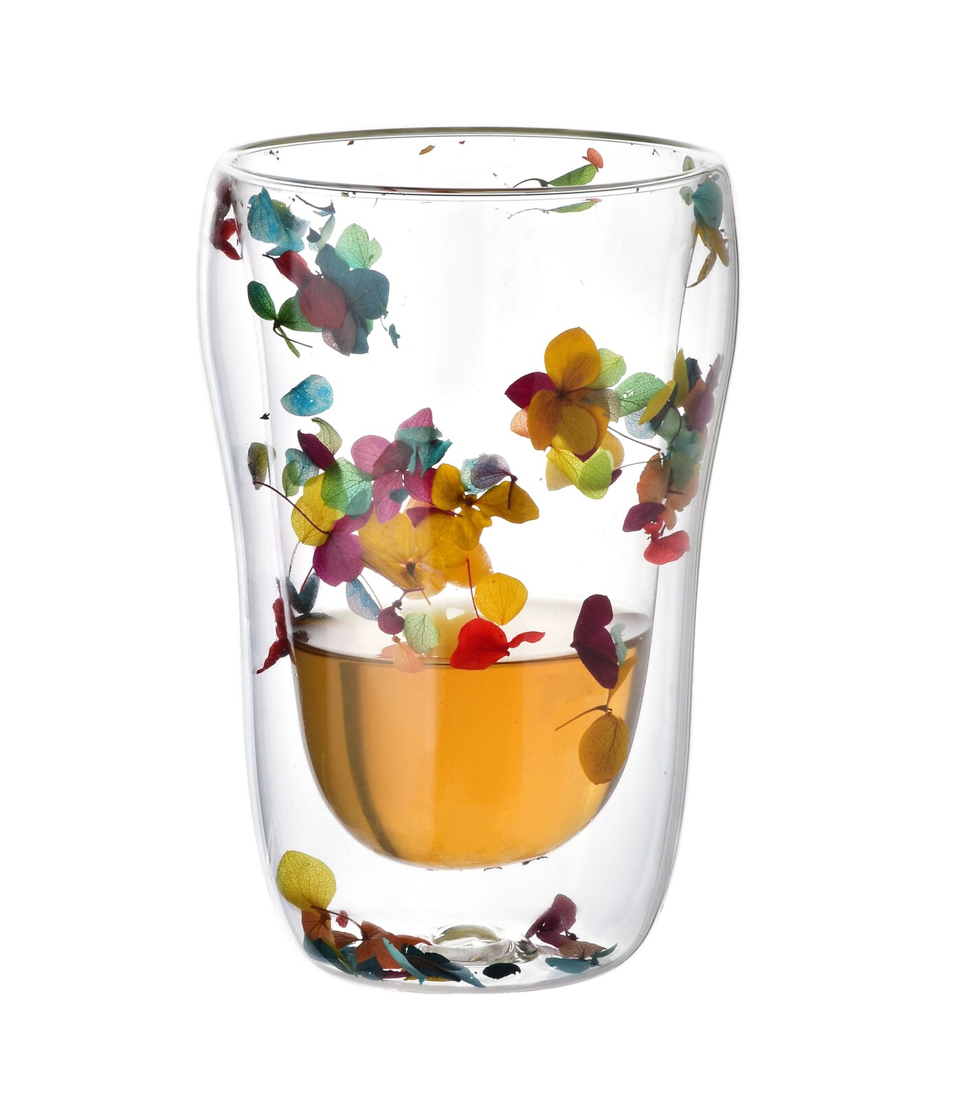 Skleněný hrnek PETER FLOWERS 400 ml čirý