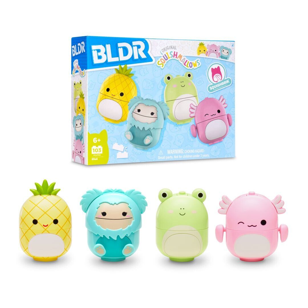 SQUISHMALLOWS stavebnica BLDR – Sada 4 postavičiek