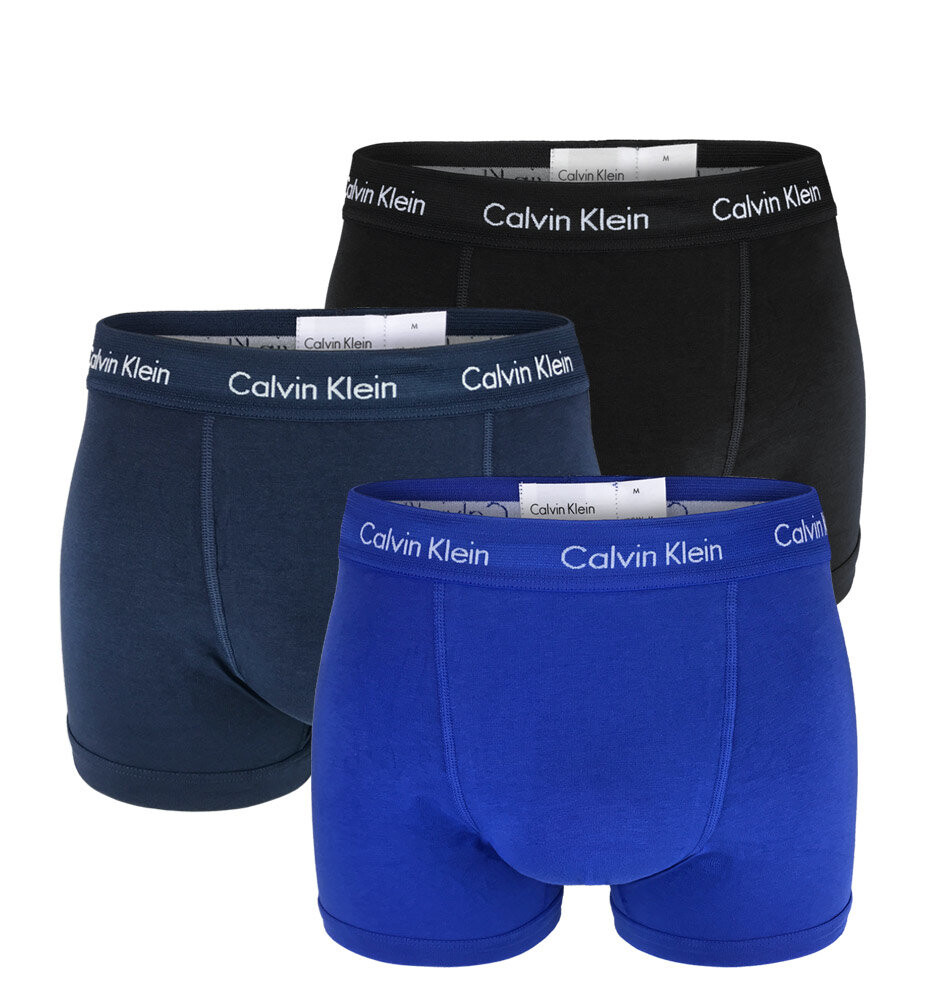 CALVIN KLEIN - boxerky 3PACK cotton stretch classic fit signature blue everyday essentials