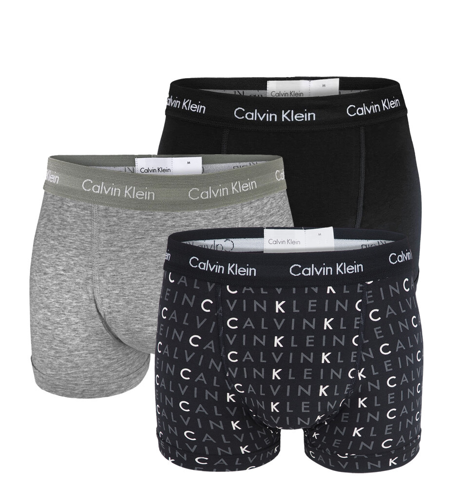 CALVIN KLEIN - boxerky 3PACK cotton stretch classic fit signature logo everyday essentials