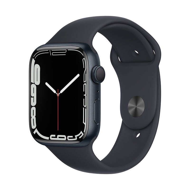 Apple Watch Series 7 GPS 45mm puzdro z temne atramentového hliníka *Použitý s DPH - Trieda C* MKN53VR
