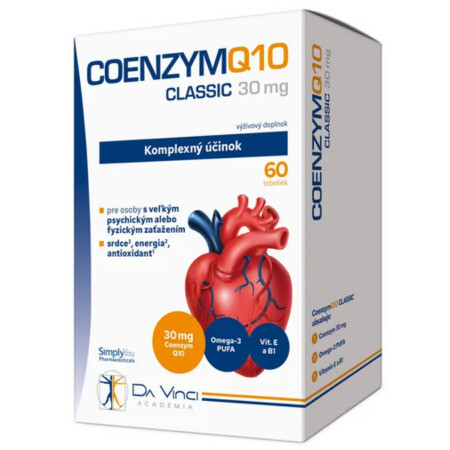 SIMPLY YOU Coenzym Q10 classic 30mg da vinci academia 60 kapsúl