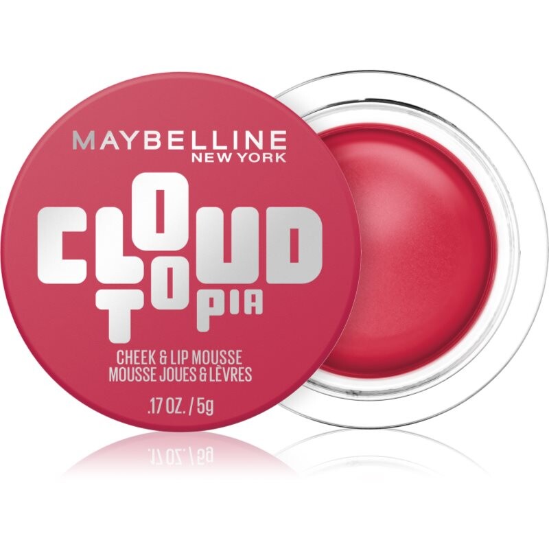 MAYBELLINE NEW YORK CloudTopia matná krémová lícenka na pery a líca odtieň 02 Ethernal Rouge 5 g