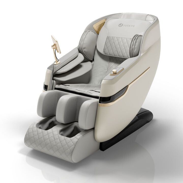 Relaxačné masážne kreslo s vyhrievaním a Bluetooth, béžové