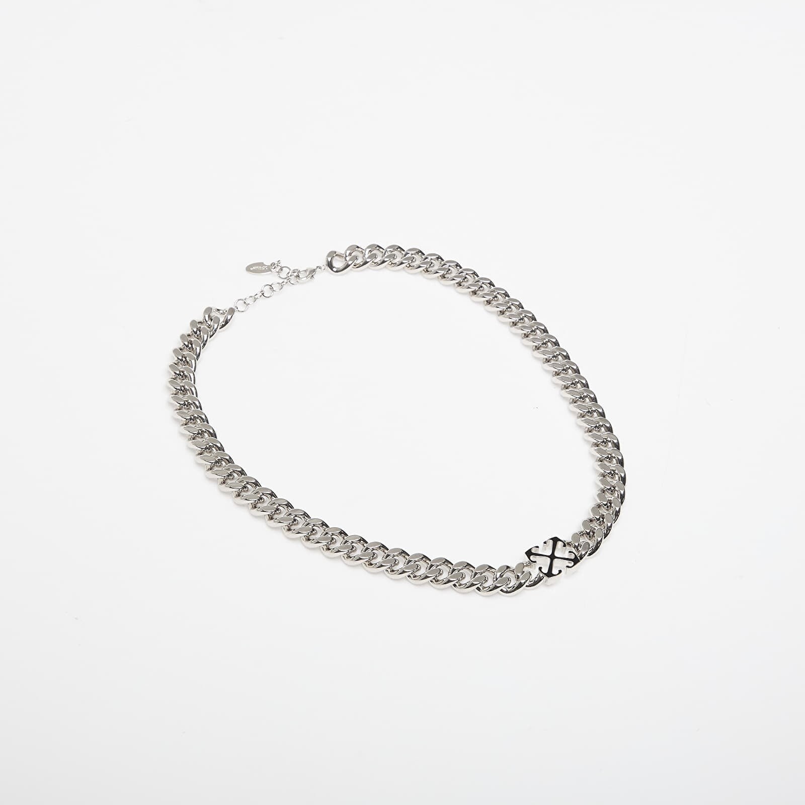 Off-White Enamel Arrow Necklace Silver/ Black Universal