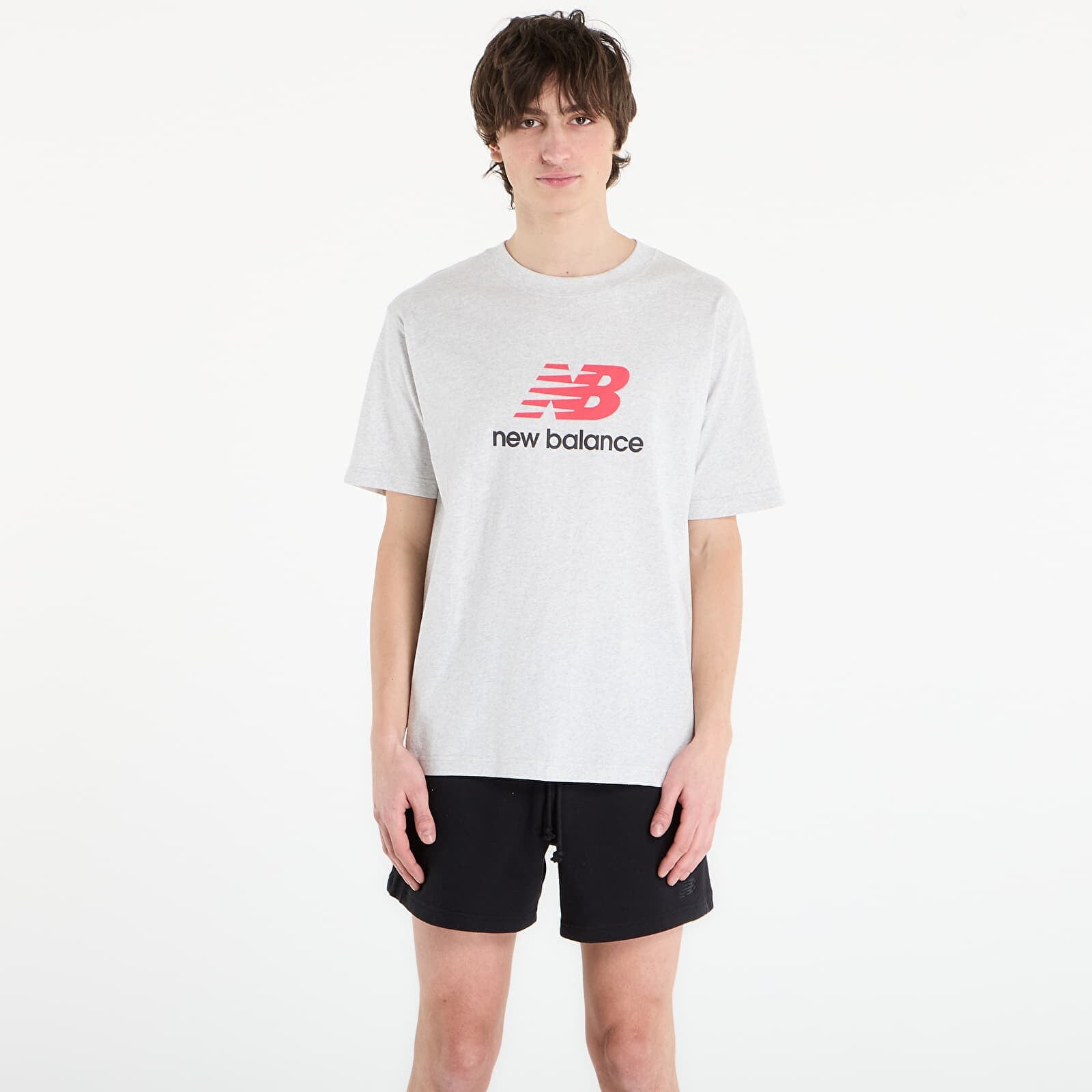 Tričko New Balance Athletics Logo T-Shirt Ash Heather XL