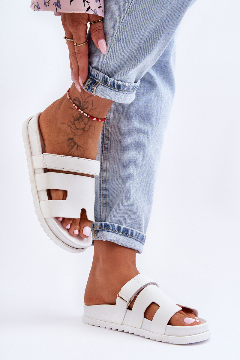 Boto Klasické dámske biele papuče Molie