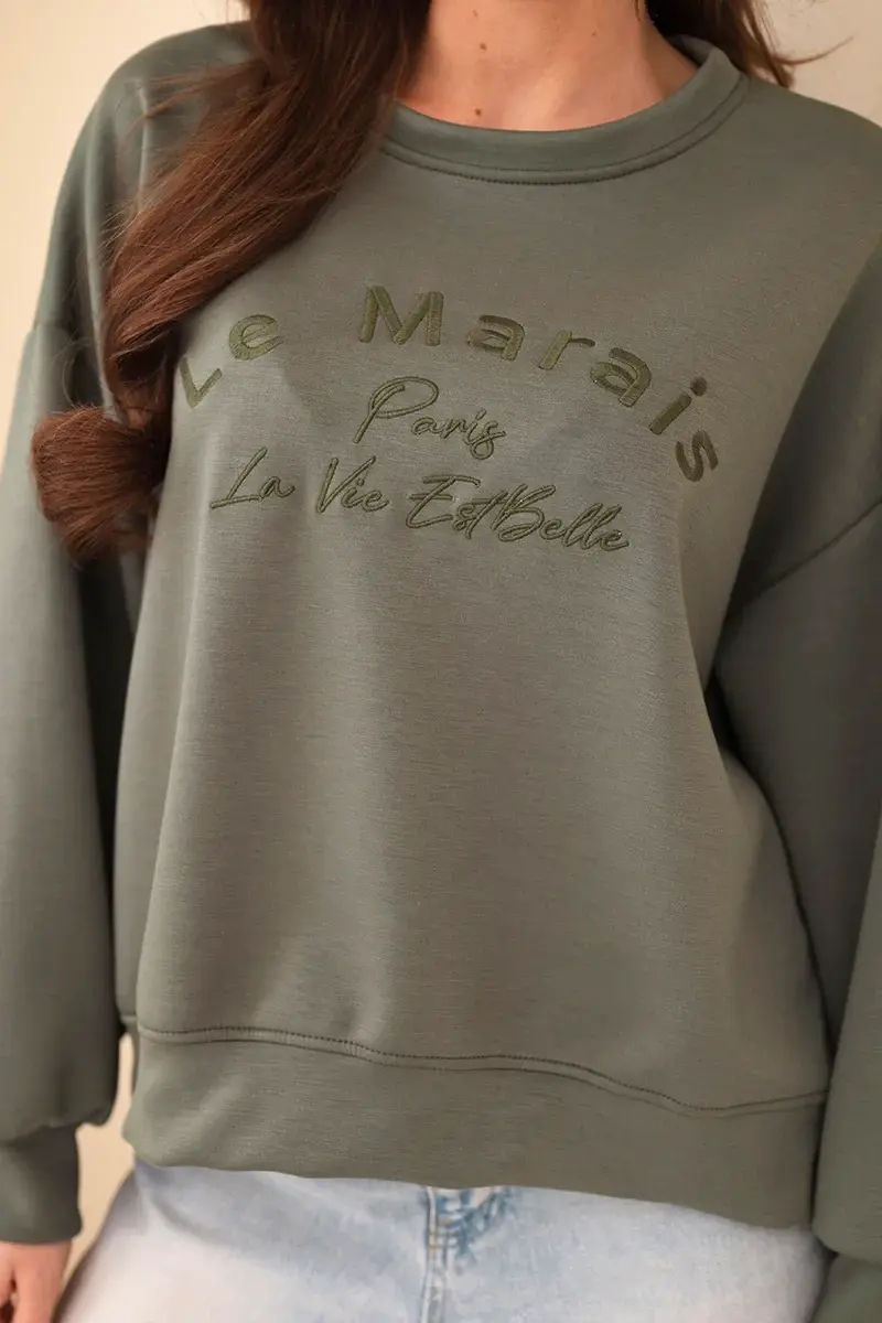 Dámska mikina s výšivkou Le Marais