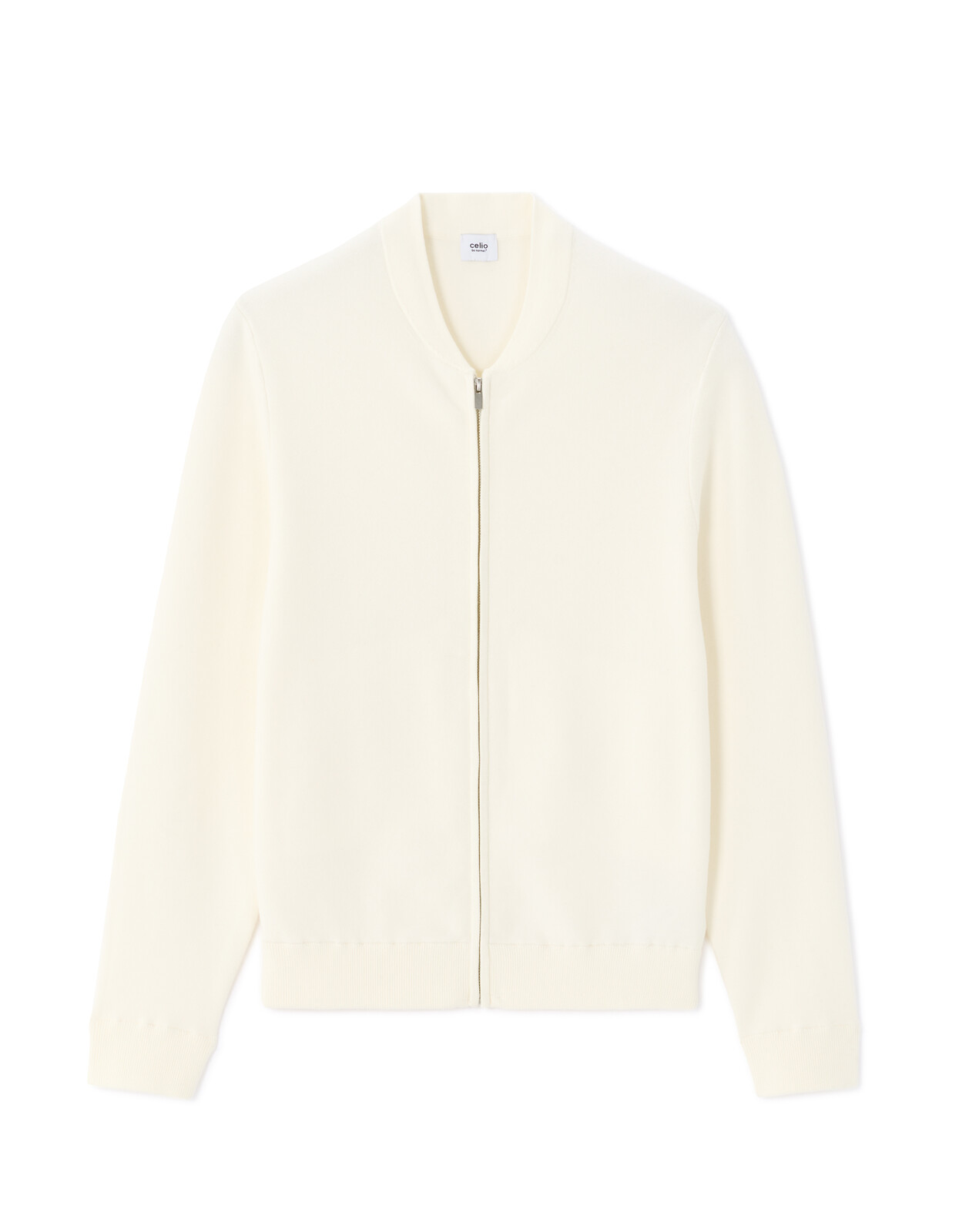 Biely pánsky sveter na zips