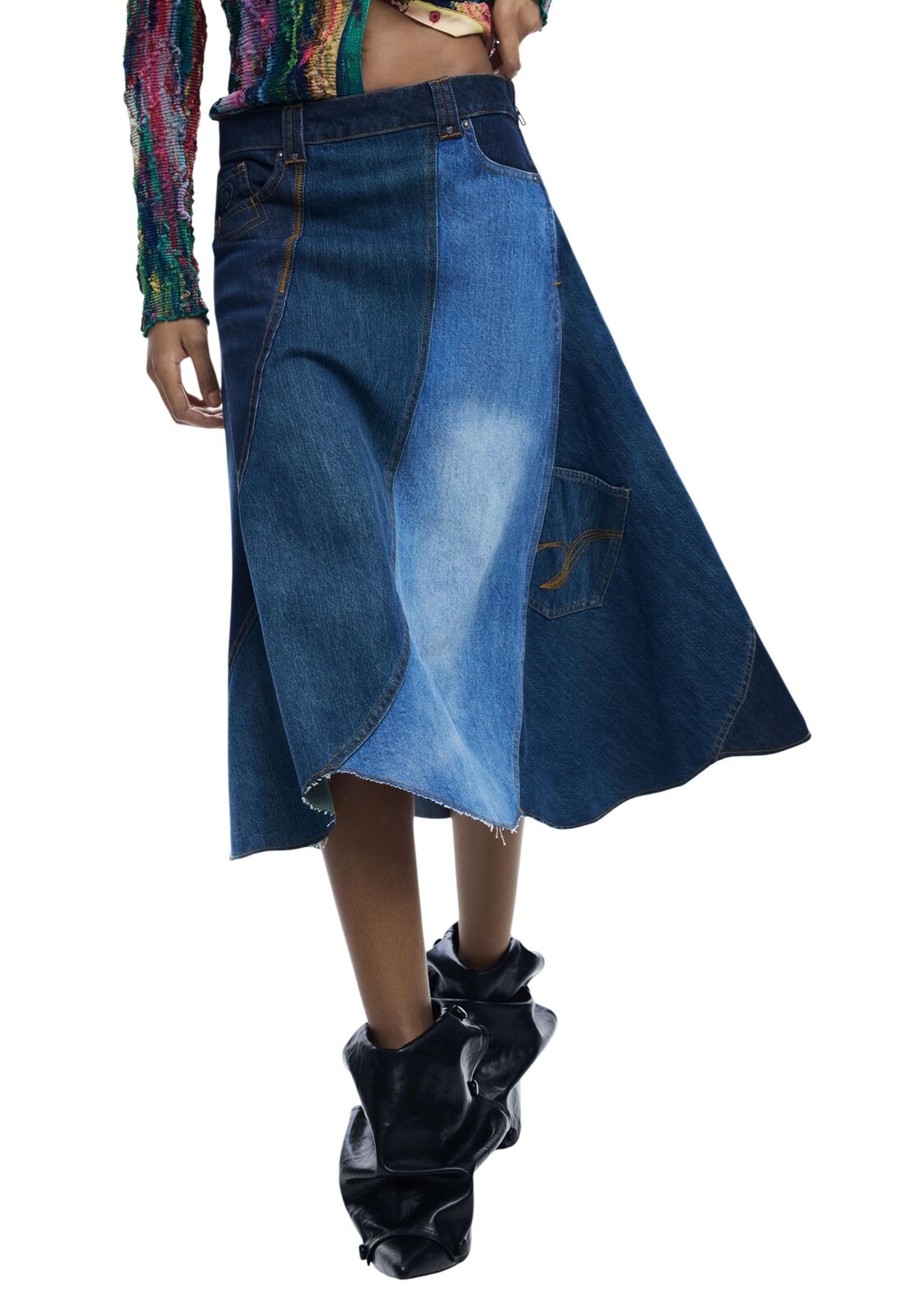 Desigual rifľová sukňa