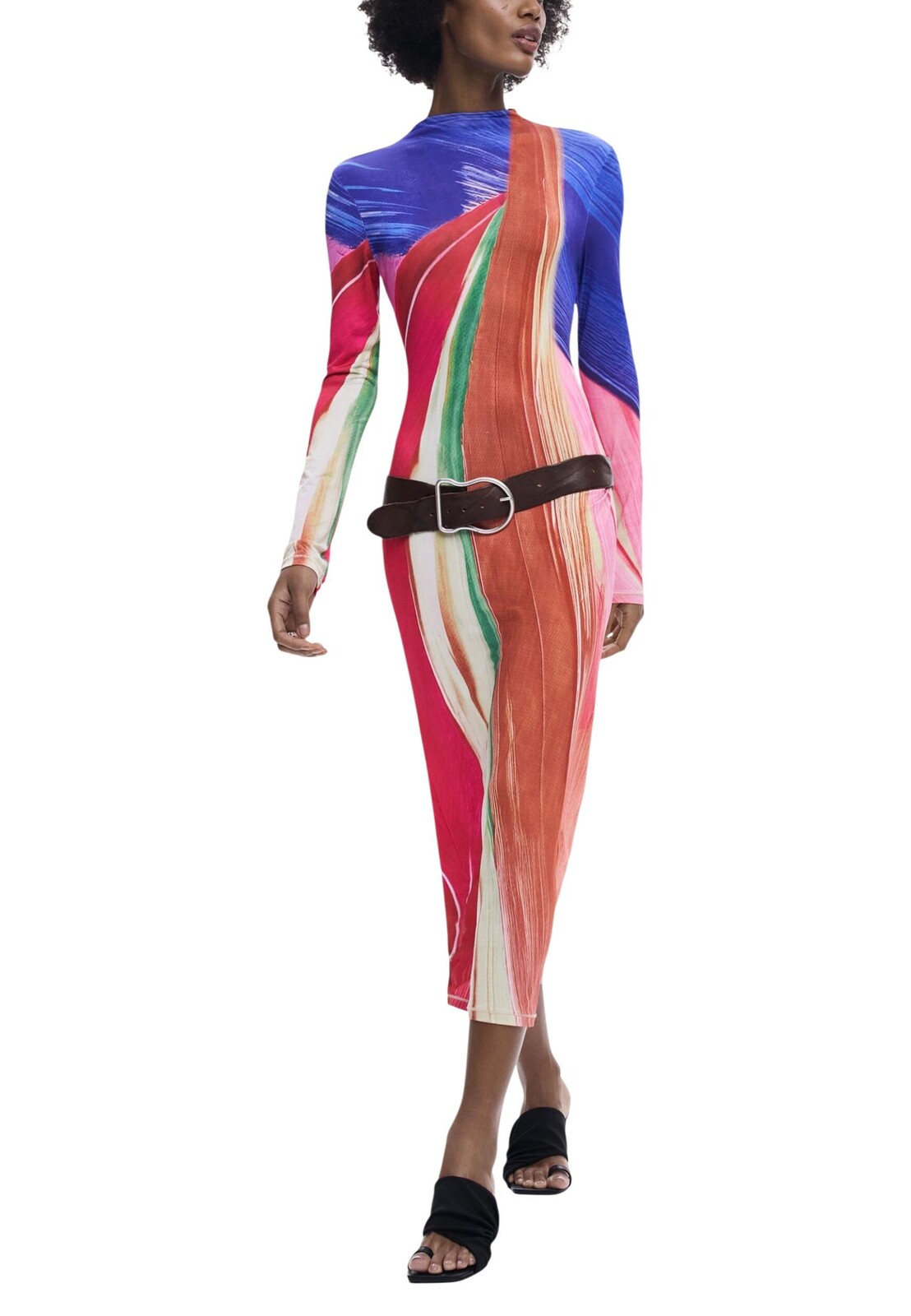 Farebné midi šaty Desigual