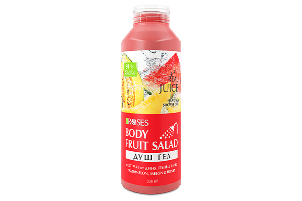 FRUIT SALAD – Prírodný sprchový gél vodný melón, cukrový melón & med 330 ml - NATURE OF AGIVA