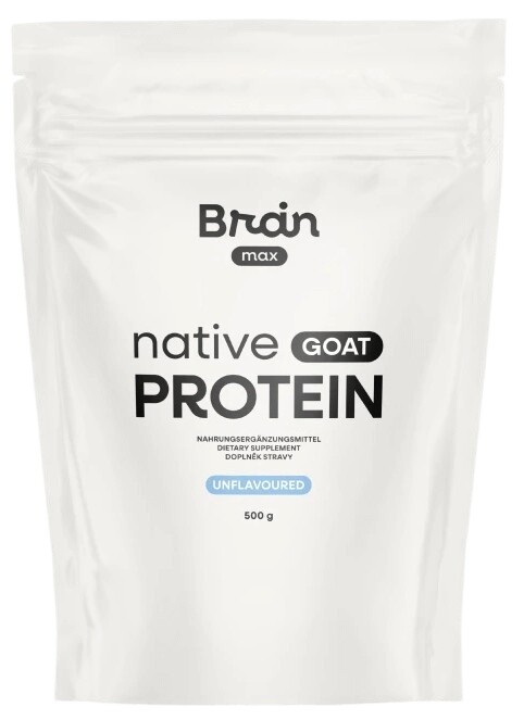Brainmax nativní kozí protein 500 g - bez příchutě