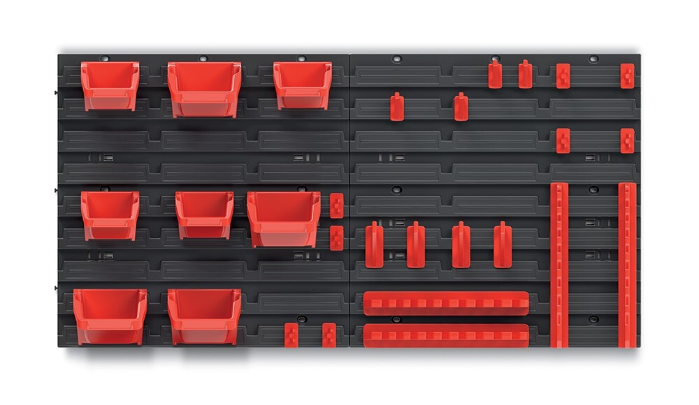 Kistenberg Stena na náradie 78x39,5cm + 8 boxov a úchyty