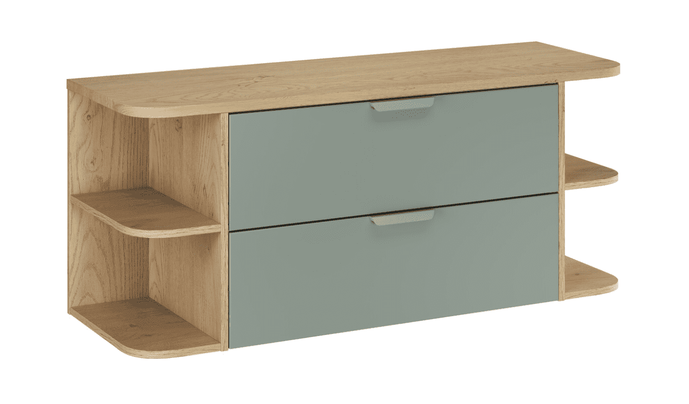 ArtCom Kúpeľňová skrinka s doskou ASTER Green LRSM D120cm | 120 cm