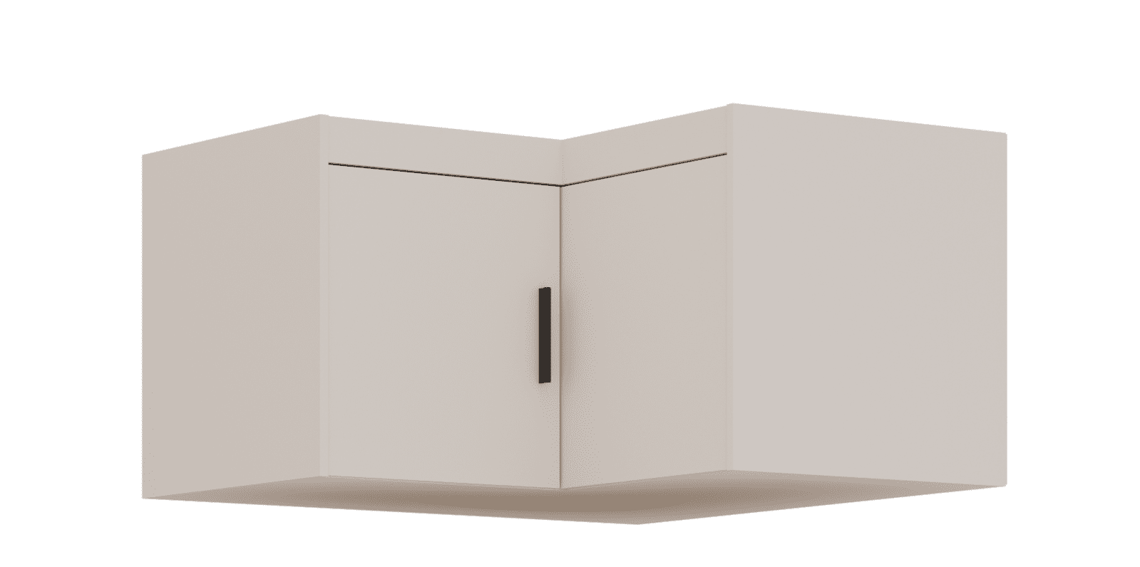 ArtLemp Rohový nadstavec ku šatníkovej skrini ELLEN 2D | pieskovo béžová