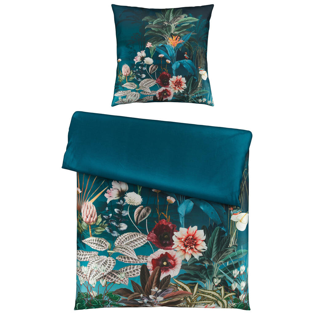 Ambiente OBOJSTRANNÁ POSTEĽNÁ BIELIZEŇ, makosatén, jadeitovozelená, 135/200 cm