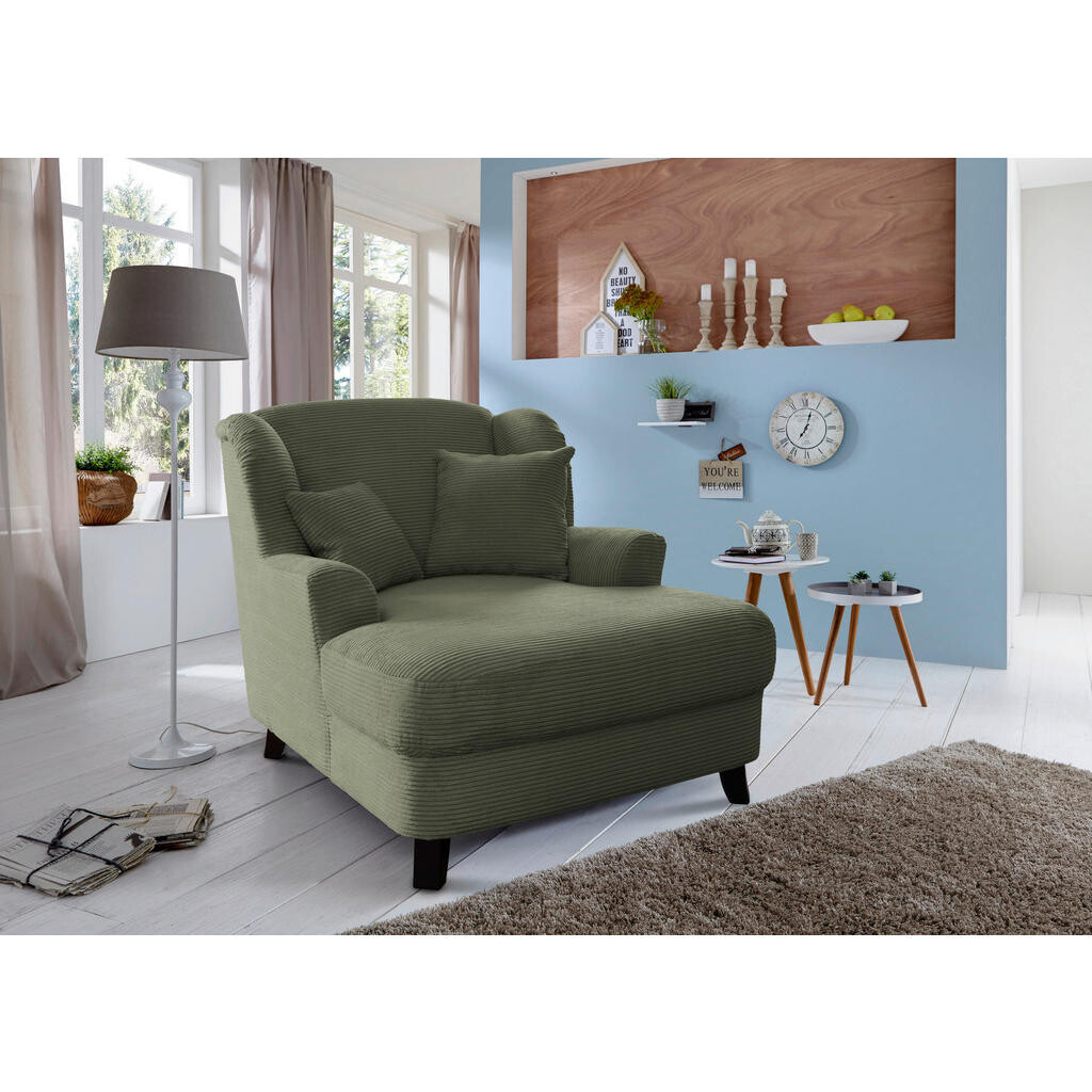 Sit & More XXL KRESLO, textil, olivovozelená