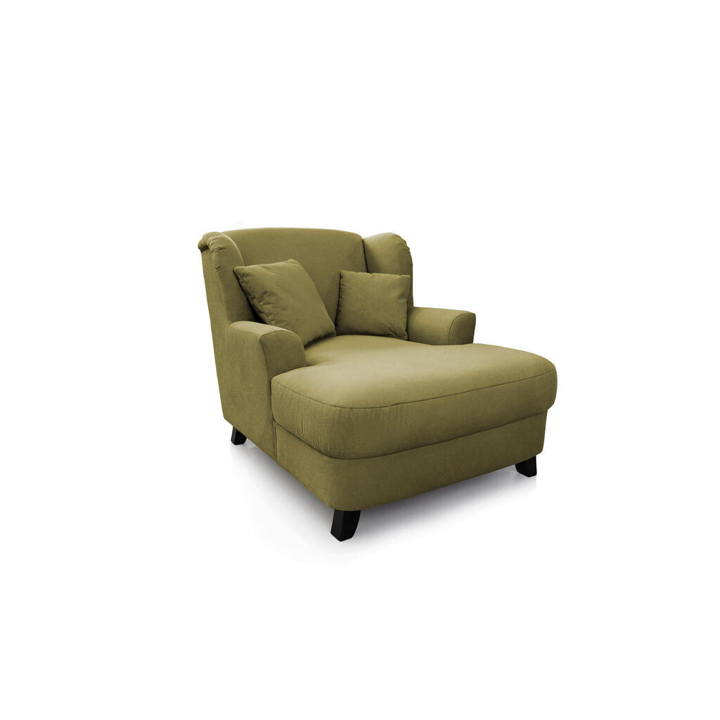 Sit & More XXL KRESLO, textil, kompozitné drevo, tmavozelená