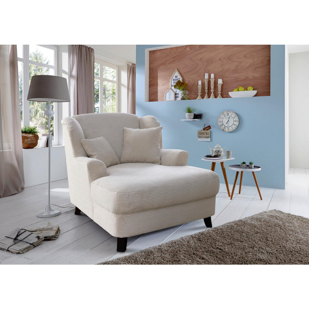 Sit & More XXL KRESLO, textil, krémová