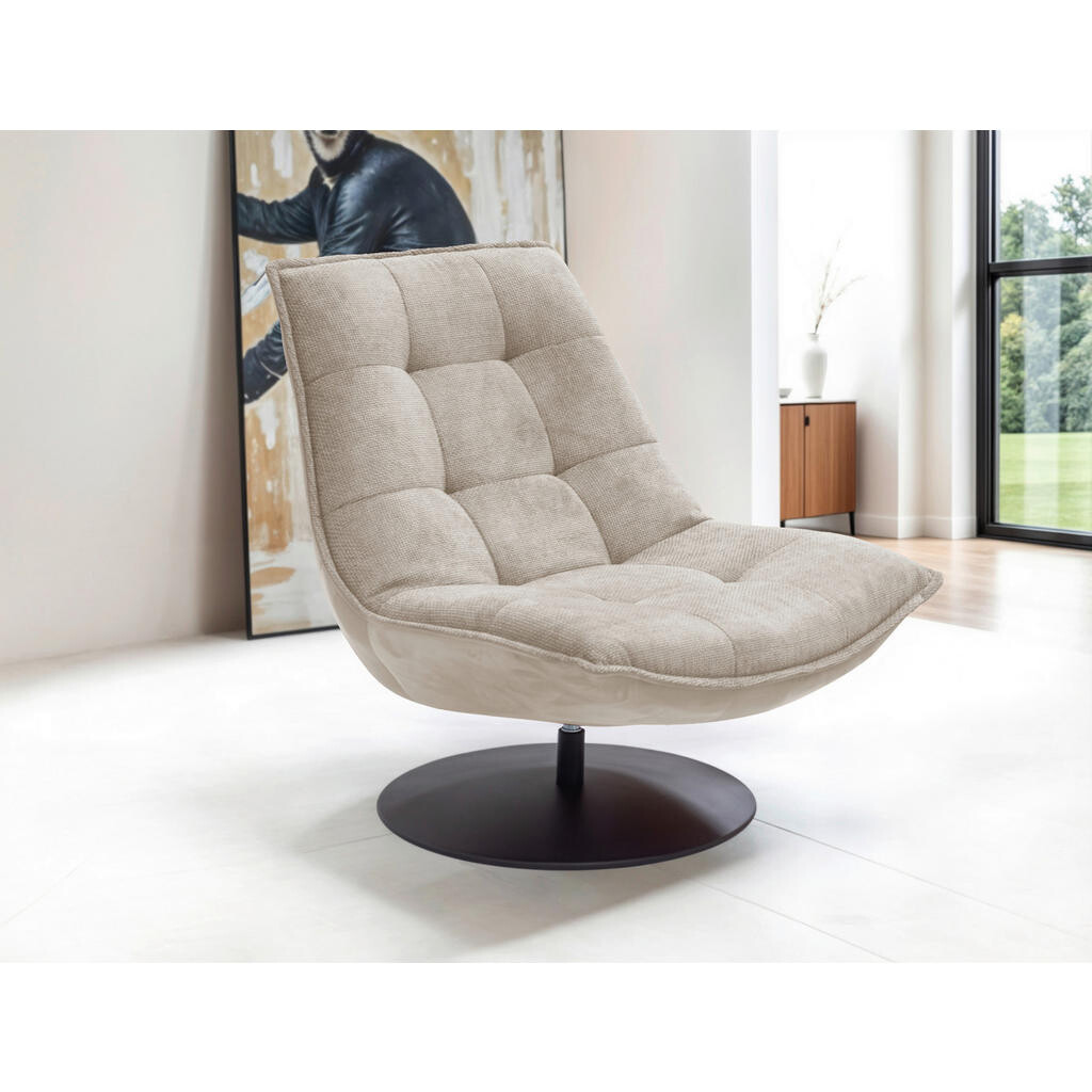 Livetastic KRESLO, textil, svetlohnedá