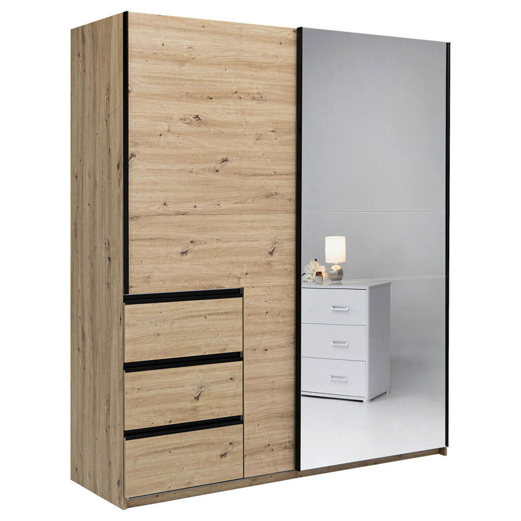 Carryhome ŠAT. SKRIŇA S POSUV. DVERAMI, dub artisan, 215/205/62 cm