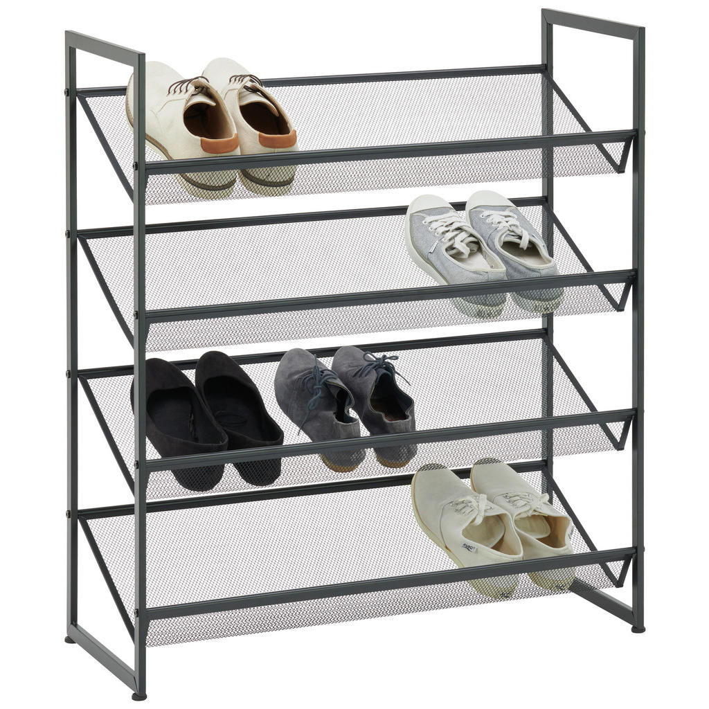 Xora REGÁL NA TOPÁNKY, čierna, 72/80/30 cm