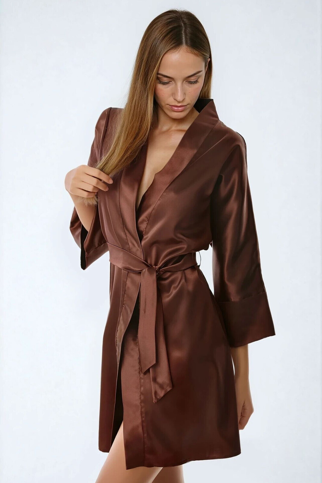 Dámsky župan Panama Brown - Kalimo S Hnědá