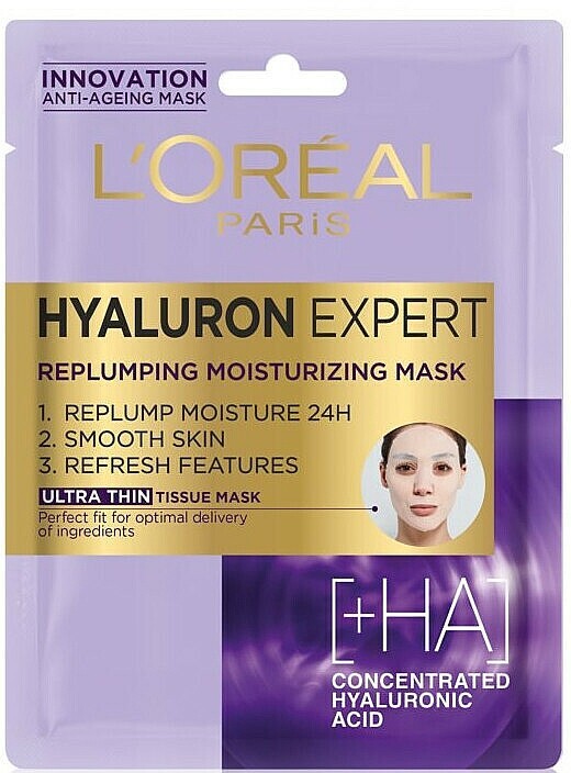 L'Oréal L’ORÉAL Hyaluron hydratačná  textilná maska 30g