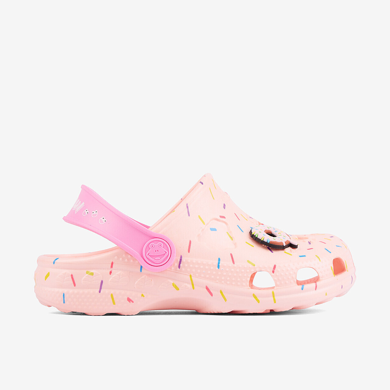 COQUI Nazúvacie šľapky LITTLE FROG – ružové, Donut + amulet, veľ. 23/24