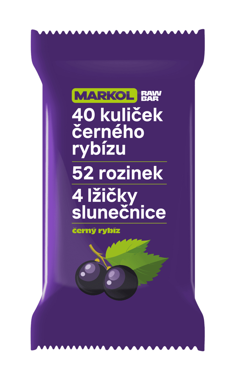 MARKOL Tyčinka hrozienková s čiernymi ríbezľami 40 g