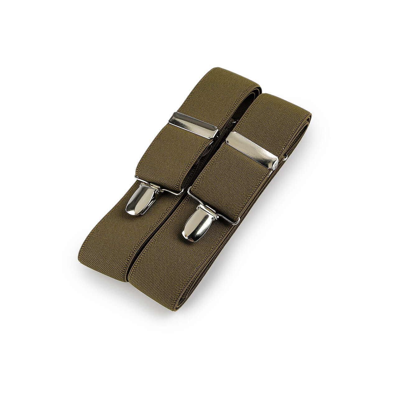 Traky na sponu šírka 3,5 cm - olivové