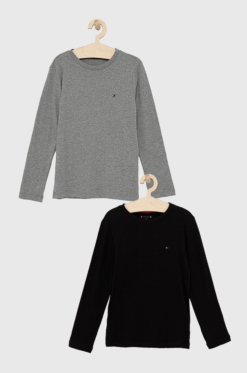 Detská bavlnená košeľa s dlhým rukávom Tommy Hilfiger (2-pack)