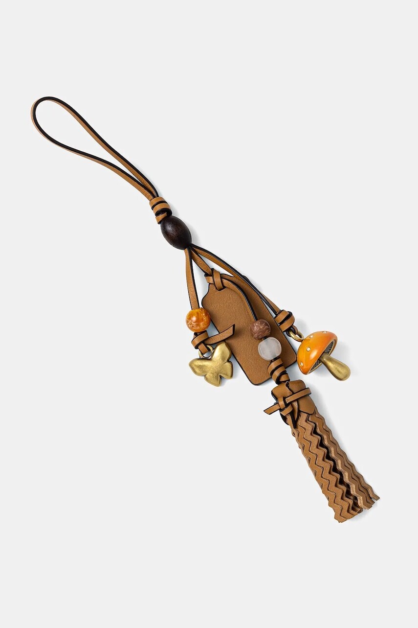 Kožená kľúčenka Coach Heritage