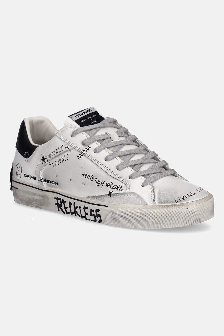 Kožené tenisky Crime London DISTRESSED DECONSTRUCTED