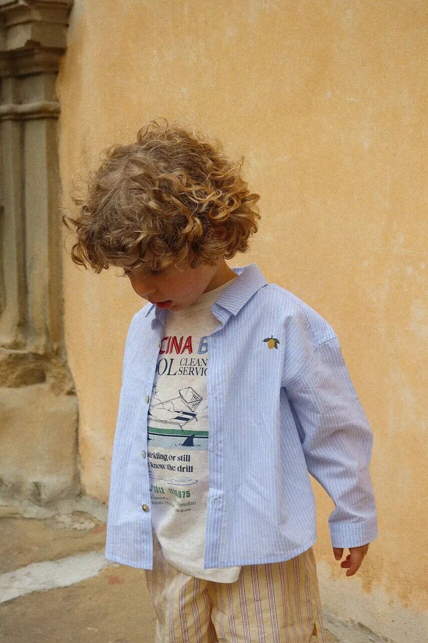 Detská bavlnená košeľa Konges Sløjd WES SHIRT GOTS