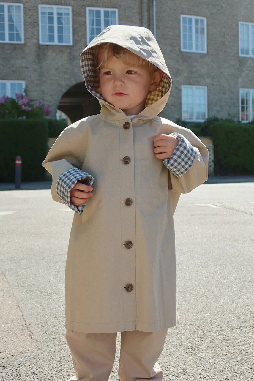 Detský bavlnený trenčkot Konges Sløjd TRENCHY COAT