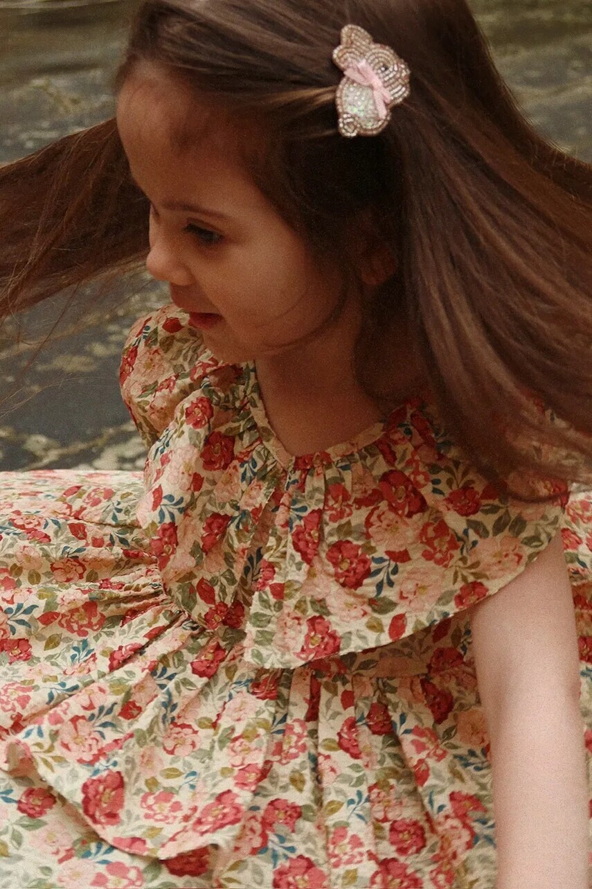 Dievčenské bavlnené šaty Konges Sløjd BELLA FRILL DRESS GOTS