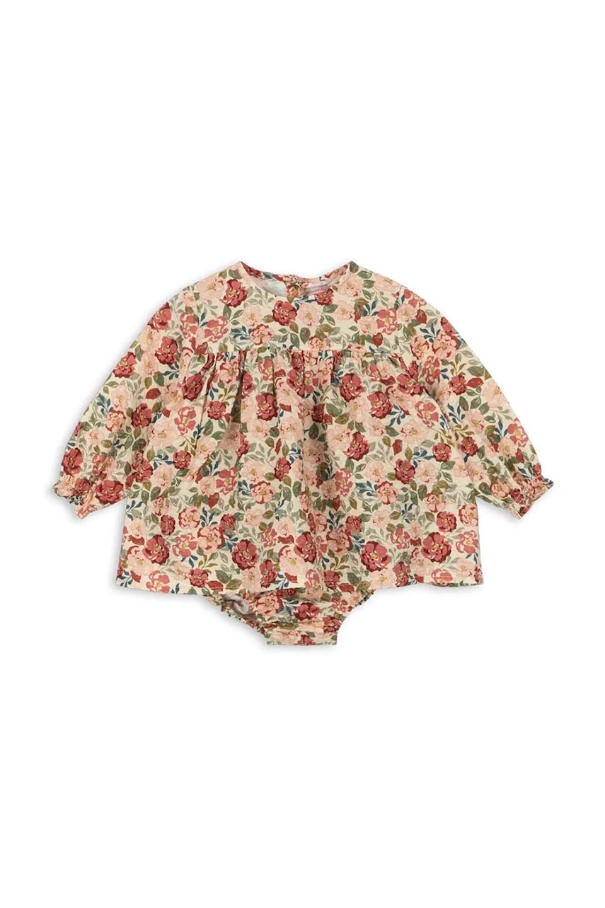 Detské bavlnené šaty Konges Sløjd BELLA FRILL ROMPER GOTS