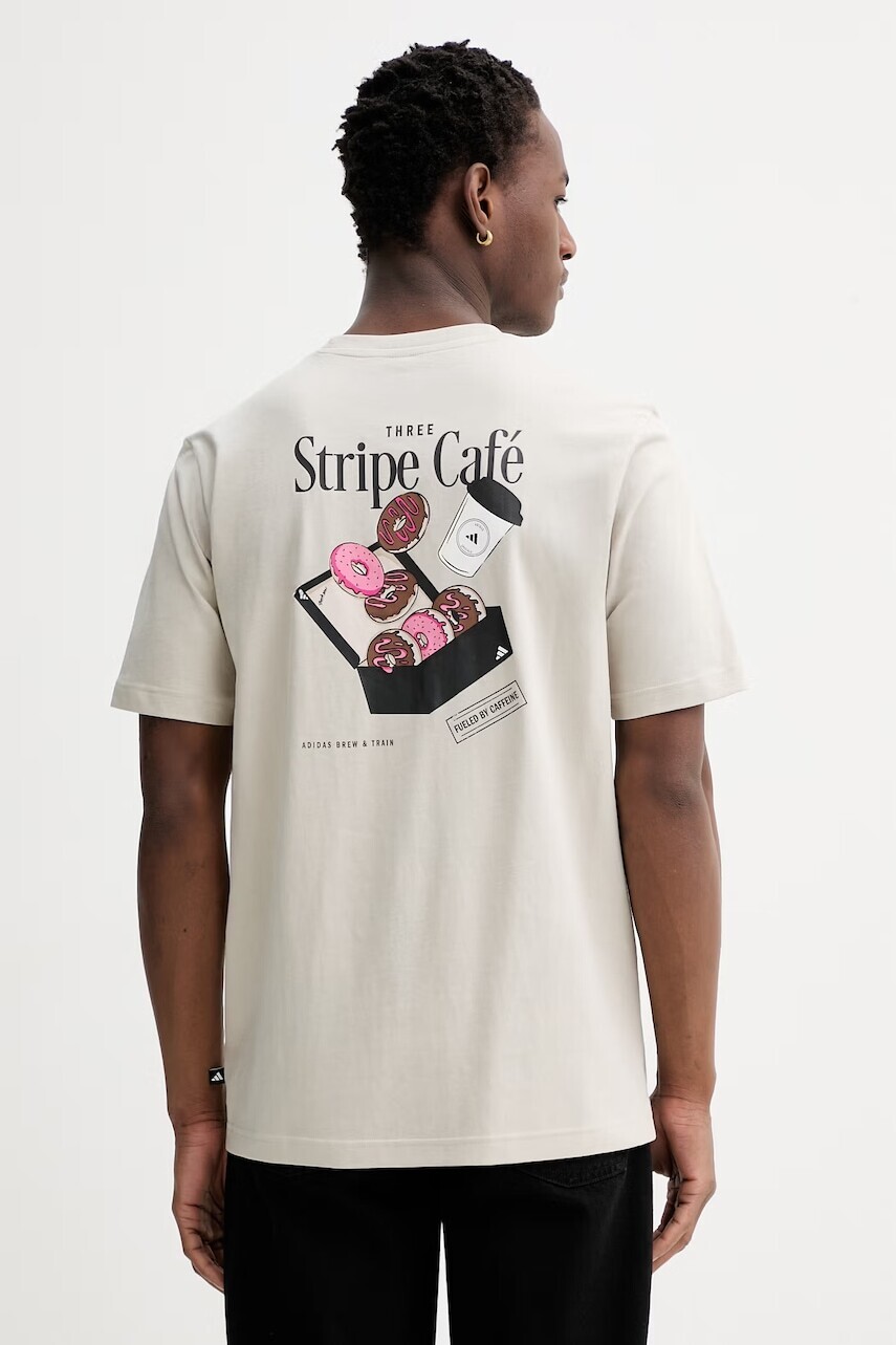Bavlnené tričko adidas Coffee Cafe
