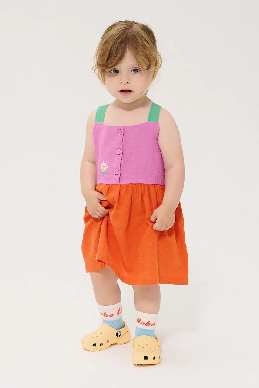 Detské bavlnené šaty Bobo Choses Pixel Daisy