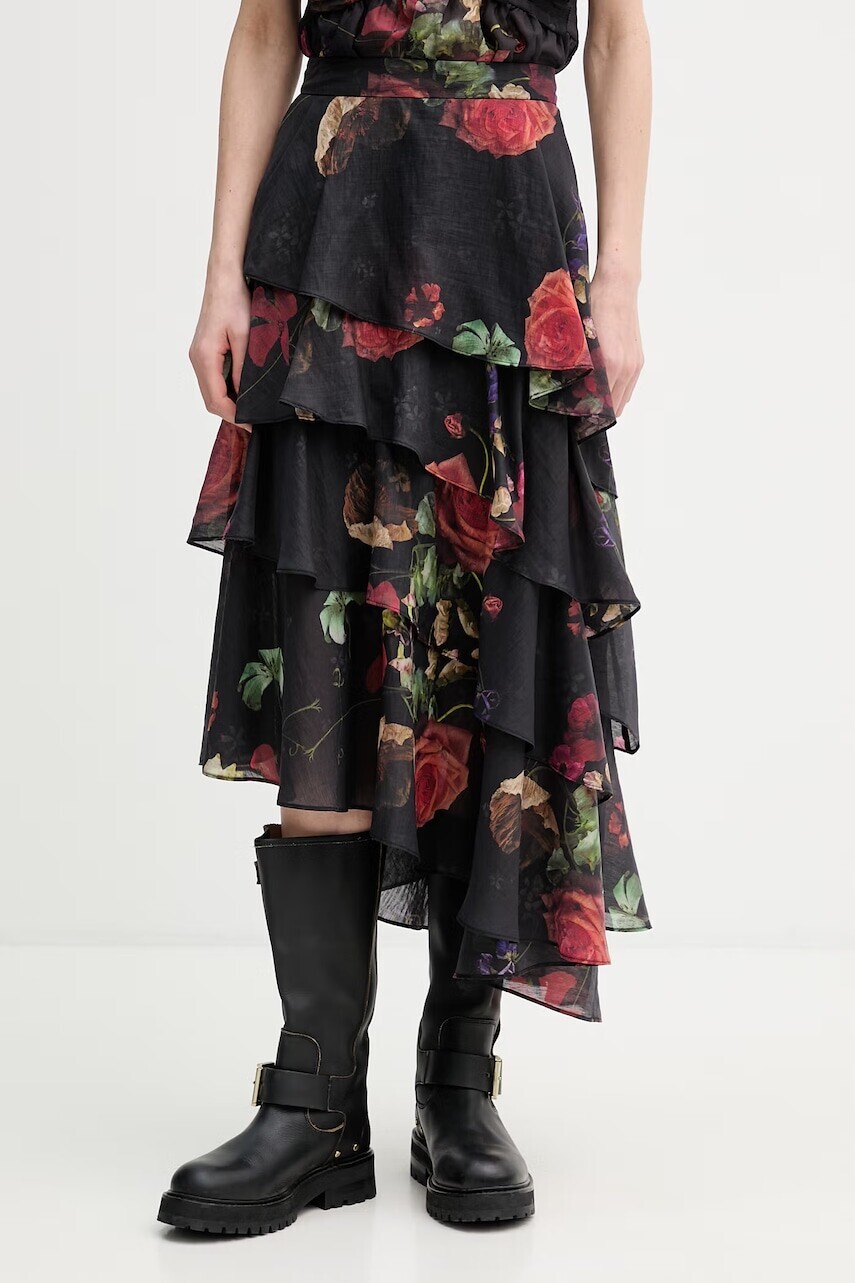 Ľanová sukňa AllSaints CAYA