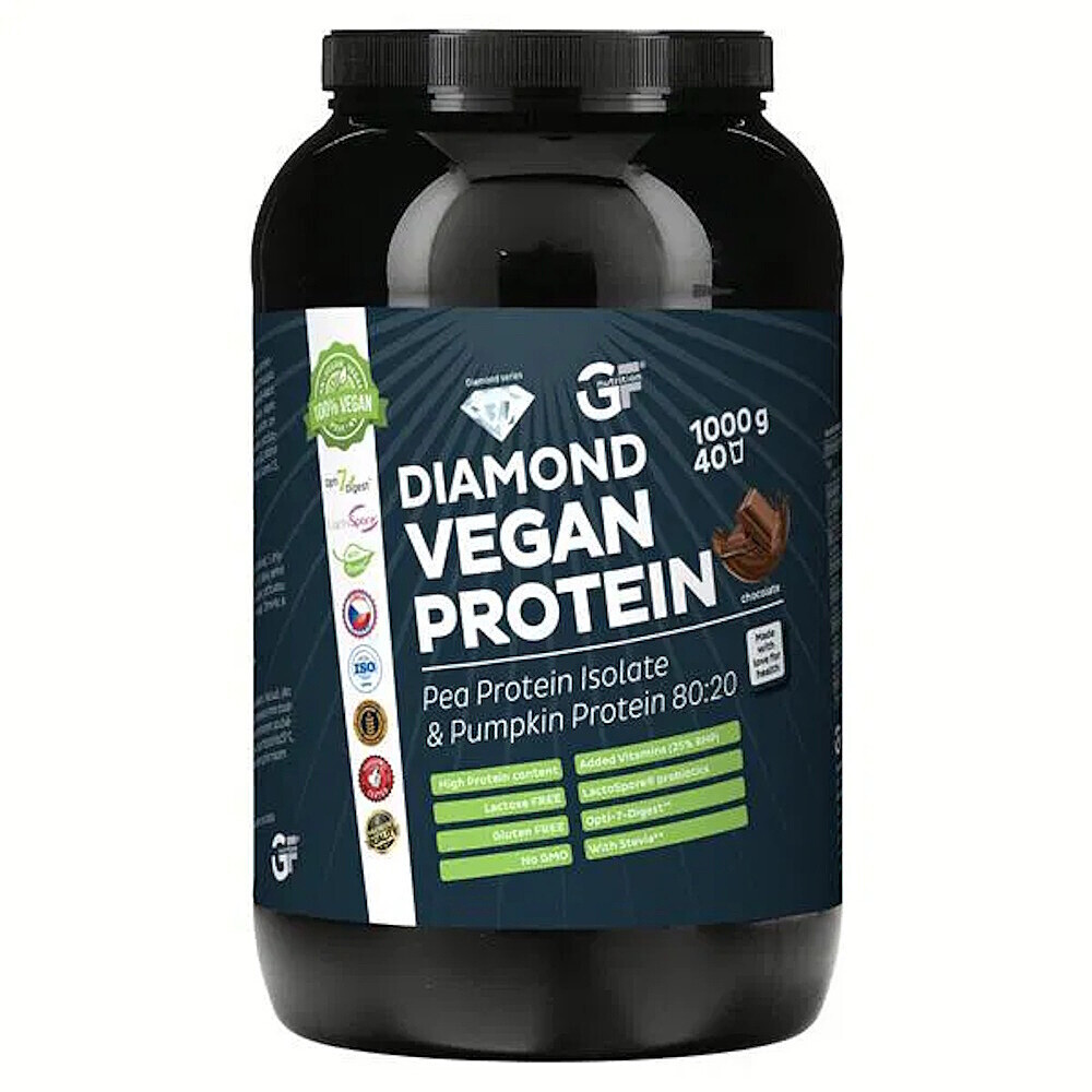 GF NUTRITION Diamond vegán proteín čokoláda 1000 g