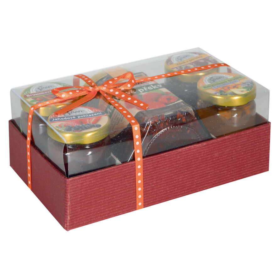 PEČENÝ ČAJ Darčeková kazeta 1 x 275 ml a 4 x 60 ml, poškodený obal