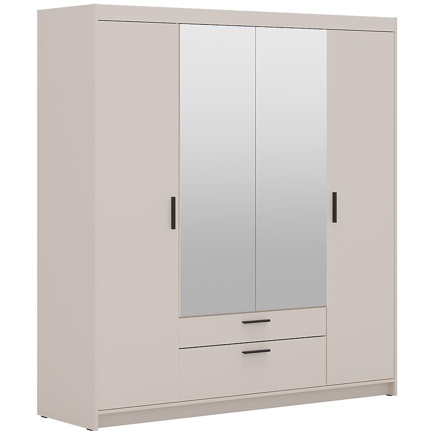 Skriňa Elena 4D 2S zrkadlo pieskovo béžová